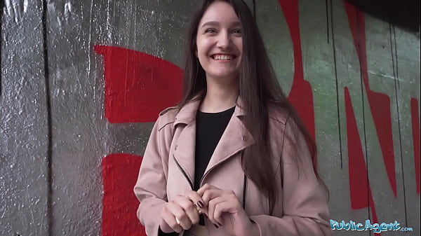 Public Agent - very cute and real college brunette 19yrs Teen art student with natural tits studies a strangers big dick outdoors in exchange for cash